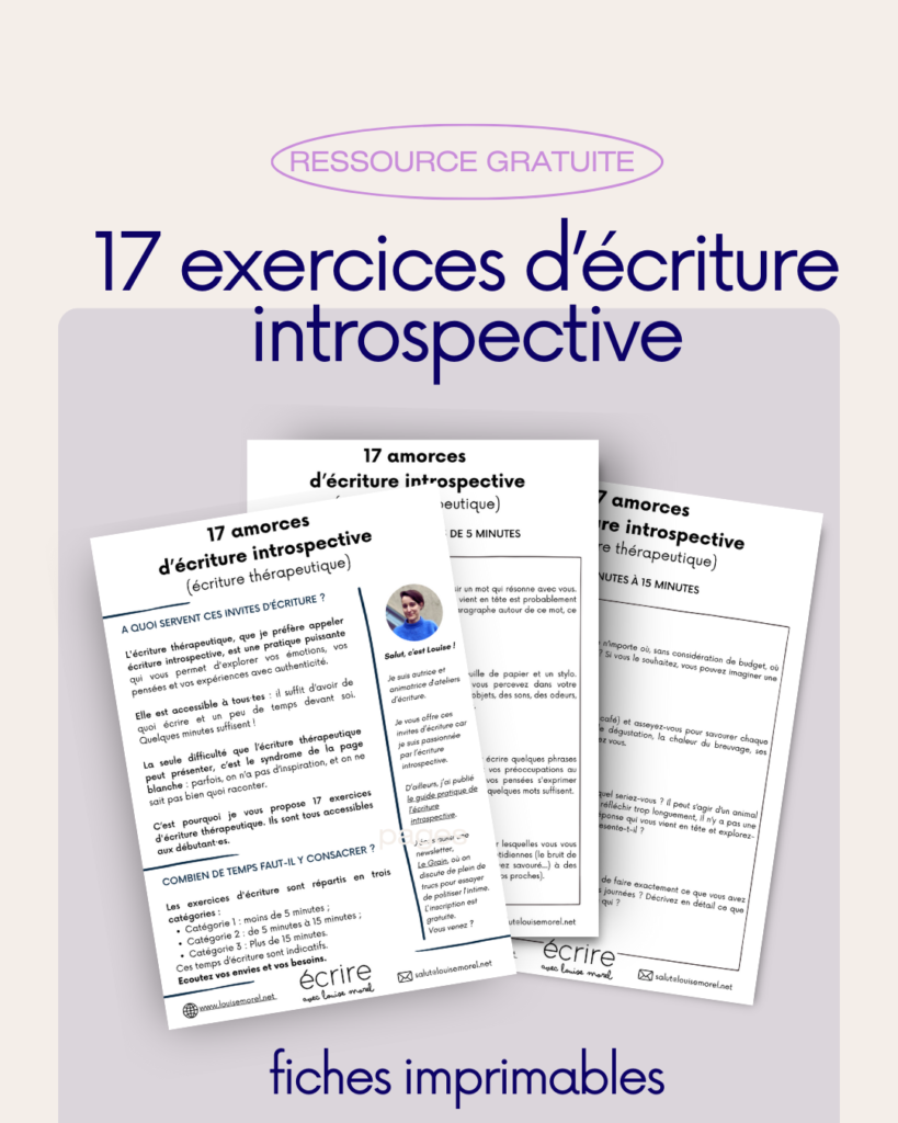 17 exercices faciles d'écriture thérapeutique (PDF) - Louise Morel -  écriture introspective